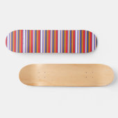 Skateboard Rayures magiques colorées mignonnes (Horz)