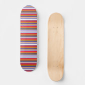 Skateboard Rayures magiques colorées mignonnes (Recto)