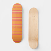 Skateboard Rayures minces oranges (Recto)