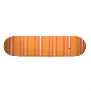 Skateboard Rayures minces oranges