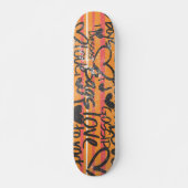 Skateboard Rayures minces oranges (Devant)