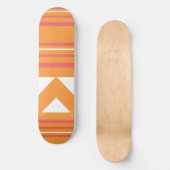 Skateboard Rayures minces oranges (Recto)
