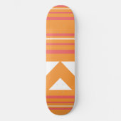 Skateboard Rayures minces oranges (Recto)