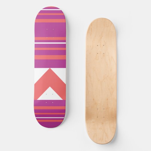 Skateboard Rayures minces pourpres (Recto)