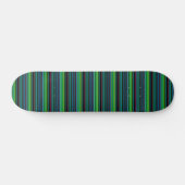 Skateboard Rayures néon colorées mignonnes (Horz)