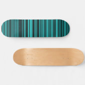 Skateboard Rayures Noir et Sarcelle (Horz)