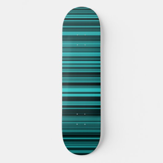 Skateboard Rayures Noir et Sarcelle (Recto)