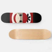 Skateboard Rayures noires rouges de chaussette de singe de (Horz)