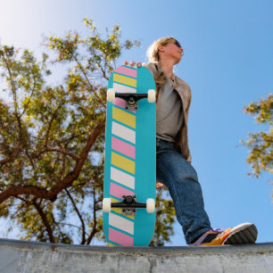 Skateboard Rayures Rétro 80