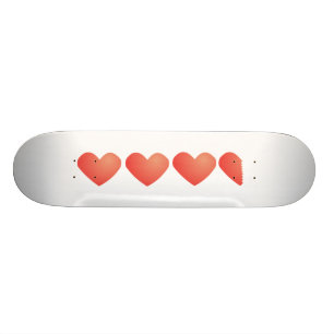 Skateboard Récipient de coeur - planche à roulettes
