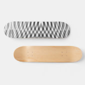 Skateboard Recouvert de rayures noir et gris (Horz)