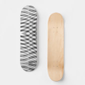 Skateboard Recouvert de rayures noir et gris (Recto)