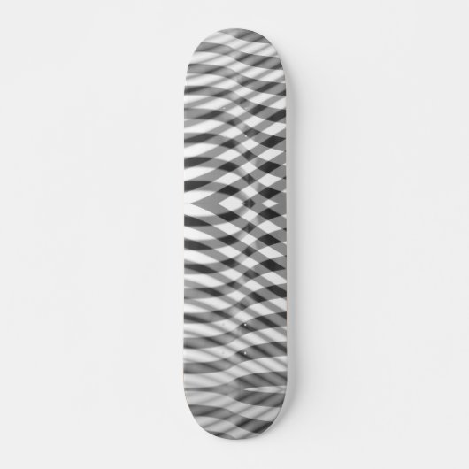 Skateboard Recouvert de rayures noir et gris (Devant)