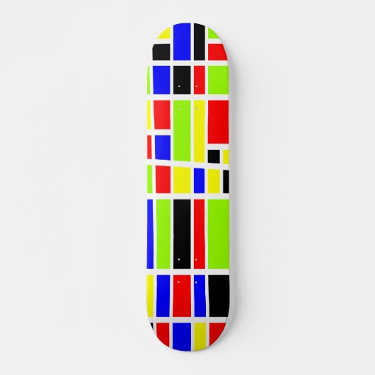 Skateboard Rectangles colorées 04 (Devant)