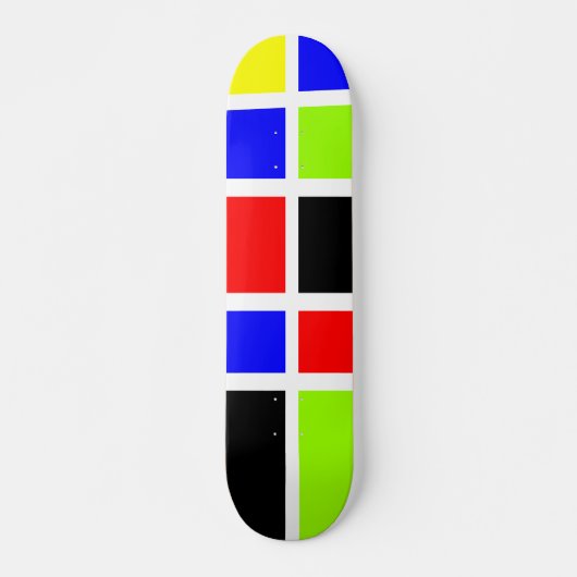 Skateboard Rectangles colorées 07 (Devant)