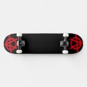 Skateboard Red And Black Anarchy Original Art (Horz)