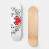 Skateboard Red Angel Coeur avec ailes (Recto)