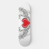Skateboard Red Angel Coeur avec ailes (Recto)