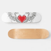 Skateboard Red Angel Coeur avec ailes (Horz)