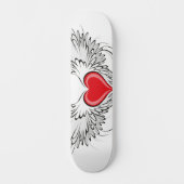 Skateboard Red Angel Coeur avec ailes (Recto)