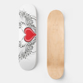 Skateboard Red Angel Coeur avec ailes (Recto)