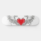 Skateboard Red Angel Coeur avec ailes (Horz)