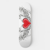 Skateboard Red Angel Coeur avec ailes (Recto)