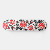 Skateboard Red & Black Rose cross-stitch Russian Pattern (Horz)
