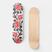 Skateboard Red & Black Rose cross-stitch Russian Pattern (Recto)