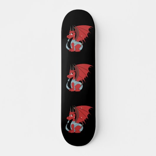 Skateboard Red Dragon Cartoon  (Devant)