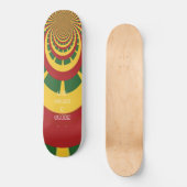 Skateboard Red Golden Green Rasta Skate Board (Recto)