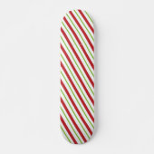 Skateboard - Red Green White Stripes Sucre de cann (Devant)