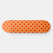 Skateboard Red On Orange Pois Motif Design (Horz)