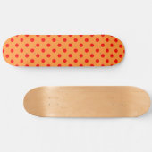 Skateboard Red On Orange Pois Motif Design (Horz)