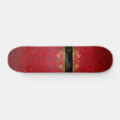 Skateboard Red Parties scintillant Sequin Disco Old School Sk (Horz)