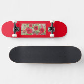 Skateboard Red Petunias (Horz)