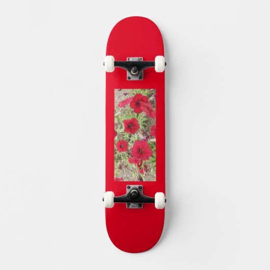Skateboard Red Petunias (Recto)
