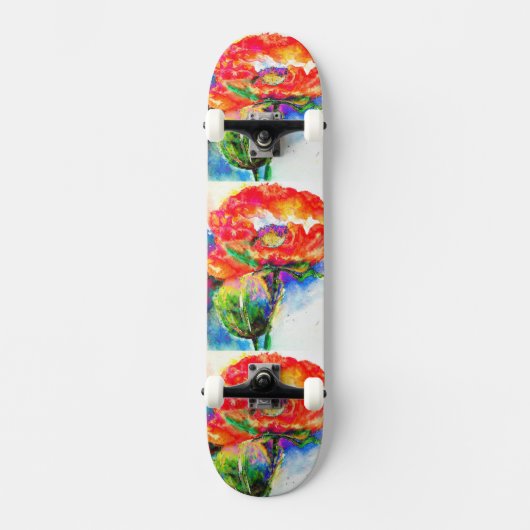Skateboard Red Poppy (Recto)