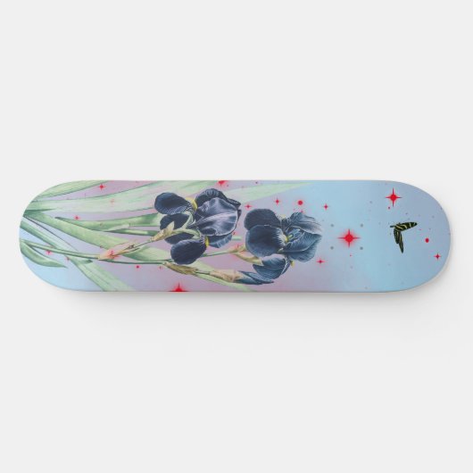 Skateboard RED STARS BLUE IRIS (Horz)
