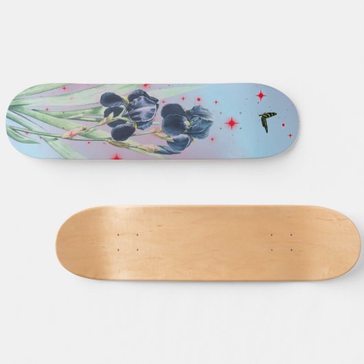 Skateboard RED STARS BLUE IRIS (Horz)