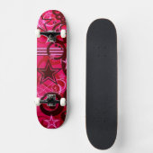 Skateboard Red Swirls and Stars (Recto)