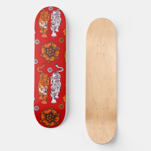 Skateboard Red Tigers (Recto)