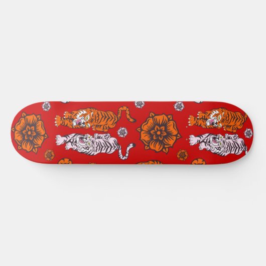 Skateboard Red Tigers (Horz)