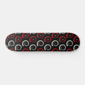 Skateboard Red & White Spiral Pattern (Horz)