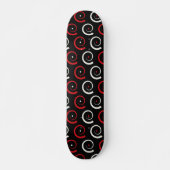 Skateboard Red & White Spiral Pattern (Devant)