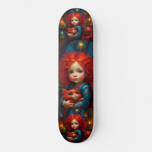 Skateboard Redhead Adventures: Girl, Colorful Little Monsters (Recto)