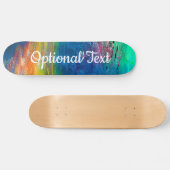 Skateboard Réflexions florales sur l'eau (Horz)