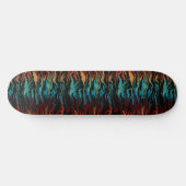 Skateboard Regardant dans l'abstrait du feu (Horz)