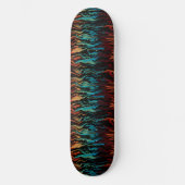 Skateboard Regardant dans l'abstrait du feu (Recto)