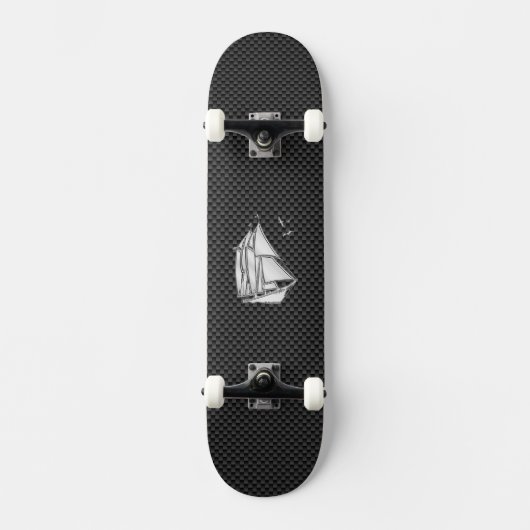 Skateboard Regatta Sailboat on Carbon Fiber Style (Recto)